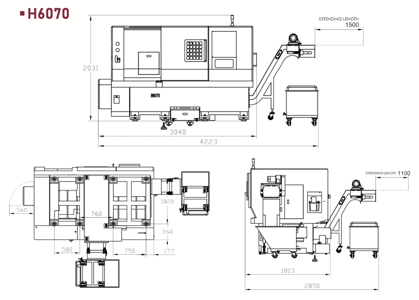 Diseño de máquina H6070 1015