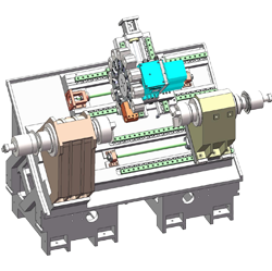 Torno de doble huso CNC